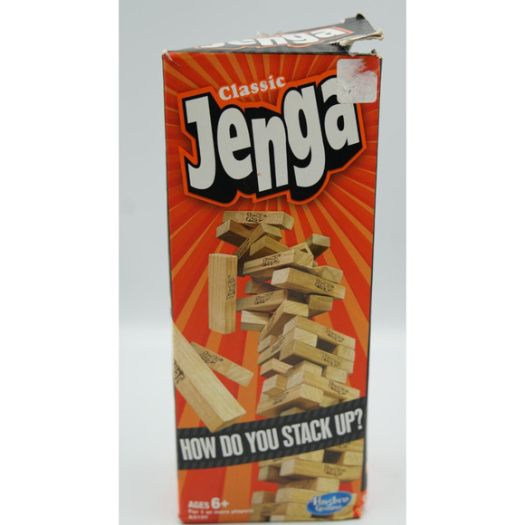 Classic Jenga – Hasbro Genuine Hardwood Block Game – Used (Box Damage) - Picture 1 of 2